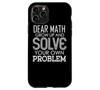 Custodia per iPhone 11 Pro Cara matematica, cresci e risolvi i tuoi problemi Algebra Gray