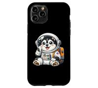 Custodia per iPhone 11 Pro Carino cartone animato Husky Spazio ed Explorer Astronauta Cane