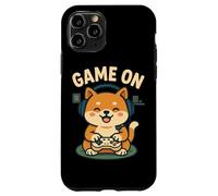 Custodia per iPhone 11 Pro Carino Kawaii Dog Gamer Game On Console Scherzo Divertente Fan di Gioco