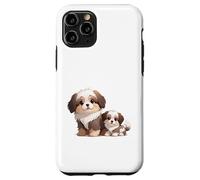Custodia per iPhone 11 Pro Carino Shih Tzu cane e cucciolo adorabile arte canina