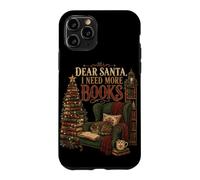 Custodia per iPhone 11 Pro Caro Babbo Natale ho bisogno di più libri Lettore di Natale Amante dei libri