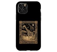 Custodia per iPhone 11 Pro Carta dei tarocchi della costellazione della giraffa gotica celeste