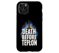 Custodia per iPhone 11 Pro Cast Iron Skillet Cooking Death Before Nonstick Pan