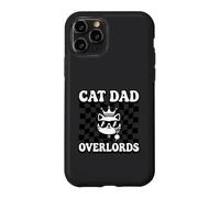 Custodia per iPhone 11 Pro Cat Dad Overlords Funny Feline Master Retro Checkered