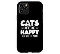 Custodia per iPhone 11 Pro Cats Make Me Happy You Not So Much Humans Make My Head Hurt