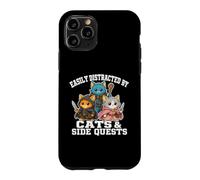 Custodia per iPhone 11 Pro Cats Side Quest Distracted Tabletop Funny Men Women Kids Dad