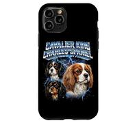 Custodia per iPhone 11 Pro Cavalier King Charles Spaniel Vintage anni '80 amante dei cani anni '90