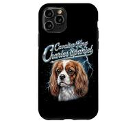 Custodia per iPhone 11 Pro Cavalier King Charles Spaniel Vintage anni '90 amante dei cani anni '80