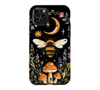 Custodia per iPhone 11 Pro Celestial Bee Moon Mushroom Cottagecore Botanical