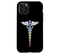 Custodia per iPhone 11 Pro Chakra Energy Caduceus Design - Risveglio della Kundalini