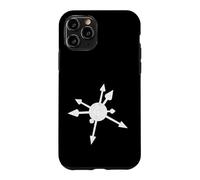 Custodia per iPhone 11 Pro Chaos Star Sigillo Simbolo Occulto Magia Distressed Chaos Magick