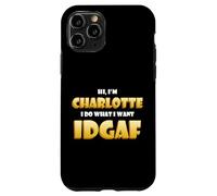 Custodia per iPhone 11 Pro Charlotte Costume IDGAF Meme Funny Char Costume Charlottes