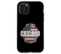 Custodia per iPhone 11 Pro Chicago, Illinois, vendemmia, bandiera americana