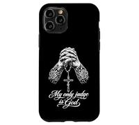 Custodia per iPhone 11 Pro Chicano tatuato Il mio unico giudice è Dio che prega le mani
