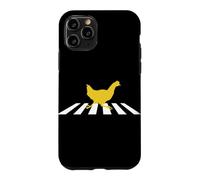 Custodia per iPhone 11 Pro Chicken Crosses Road Crosswalk Silhouette Graphic T-Shirt