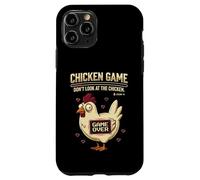 Custodia per iPhone 11 Pro Chicken Game Don't Look At The Chicken Funny Gamer Pixel Art