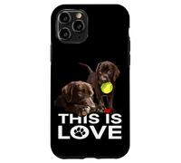 Custodia per iPhone 11 Pro Chocolate Lab This Is Love The Lab Padre The Lab Madre