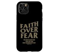 Custodia per iPhone 11 Pro Christian Faith Over Fear Shirt Men Jesus Religious Shirts