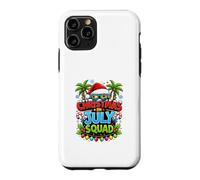 Custodia per iPhone 11 Pro Christmas July Squad Summer Santa Hat Sunglasses Palm Tree