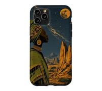 Custodia per iPhone 11 Pro Cielo notturno sopra le formazioni rocciose del deserto