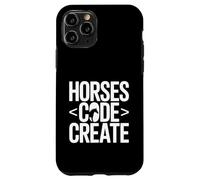 Custodia per iPhone 11 Pro Codice cavalli Crea un amante del programmatore equestre