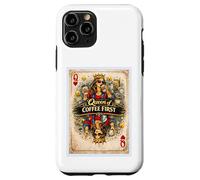 Custodia per iPhone 11 Pro Coffee First Card - Biglietto per mamma, moglie, madre, regina, parodia, regalo grafico