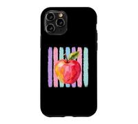 Custodia per iPhone 11 Pro Colorful Apple Watercolor Art Teacher Appreciation Design