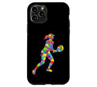 Custodia per iPhone 11 Pro Colorful Padel Tennis Player Donne Divertente Paddleball Ragazze