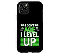 Custodia per iPhone 11 Pro Compleanno Umorismo Non invecchiare Livello Up Giocatore Compleanno