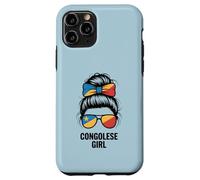 Custodia per iPhone 11 Pro Congolese Ragazza DR Congo Bandiera Nazionale Cheer Winner Match Mom