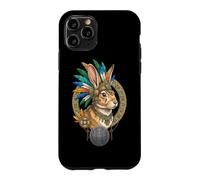 Custodia per iPhone 11 Pro Coniglio azteco Messico Azteco Tribale Antica Civiltà