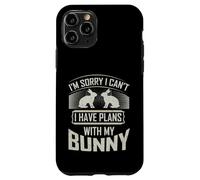 Custodia per iPhone 11 Pro Coniglio Salvataggio Mi dispiace avere piani con il mio coniglio coniglio