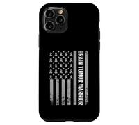 Custodia per iPhone 11 Pro Consapevolezza della bandiera del nastro grigio del guerriero del tumore del cervello