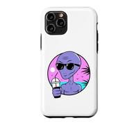 Custodia per iPhone 11 Pro Cool Alien Drinking Summer Juice Illustration Graphic Design