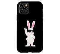 Custodia per iPhone 11 Pro Cool Bunny Rock On Funny Rabbit Occhiali da sole Design