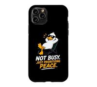 Custodia per iPhone 11 Pro Cool Duck non occupato solo dare la priorità alla pace