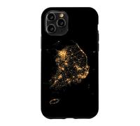 Custodia per iPhone 11 Pro Corea del Sud Asia - Vista satellitare notturna della Terra dallo spazio
