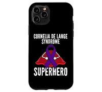 Custodia per iPhone 11 Pro Cornelia De Lange Syndrome Superhero Warrior Nastro Viola