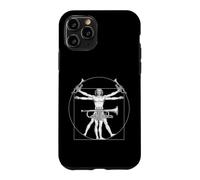 Custodia per iPhone 11 Pro Cornet Marching Band Da Vinci Trombettista Vintage