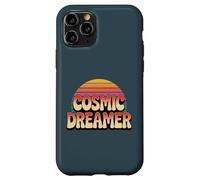 Custodia per iPhone 11 Pro Cosmic Dreamer Retro Tramonto Logo Stile Vintage