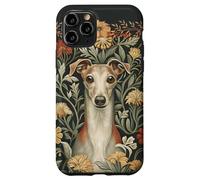 Custodia per iPhone 11 Pro Cottage floreale da giardino con levriero italiano rosso fulvo