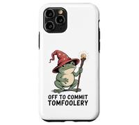Custodia per iPhone 11 Pro Cottagecore Frog Wizard Off to Commit Tom Foolery Frog Meme