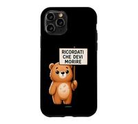 Custodia per iPhone 11 Pro Cover Orso Ricordati Che Devi Morire Divertente Citazione