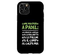 Custodia per iPhone 11 Pro Cover Padel Divertente - Regalo per chi gioca a padel