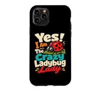 Custodia per iPhone 11 Pro Crazy Ladybug Lady Gardener Insetto Umorismo