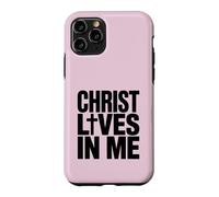 Custodia per iPhone 11 Pro Cristo vive in me cristiano