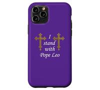 Custodia per iPhone 11 Pro Croce Romana. Io sto con Papa Leone.