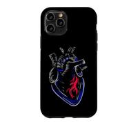 Custodia per iPhone 11 Pro Cuore Urbano Grafica Pop Art Streetwear Blu Rosso Nero