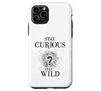 Custodia per iPhone 11 Pro Curious Stay Wild Question Mark Scribble Inspirational Love