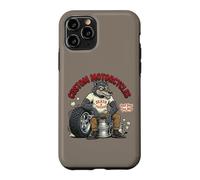 Custodia per iPhone 11 Pro Custom Motorcycles Lowbrow Wolf Rockabilly 1950s Biker